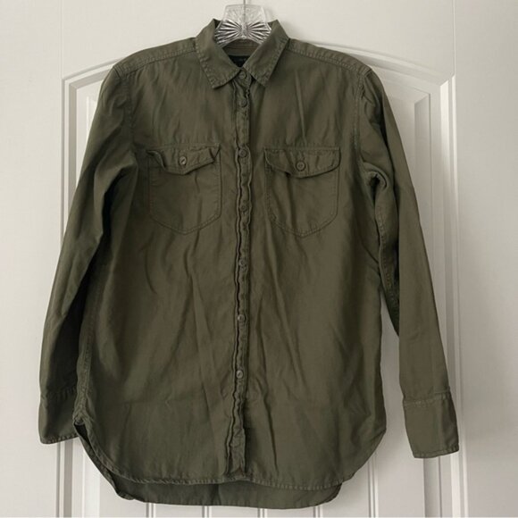 J.Crew Green Fatigue Button-Up - Picture 1 of 3